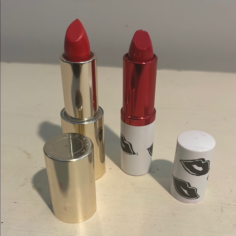 Classic Red Lipstick with Glossy Finish